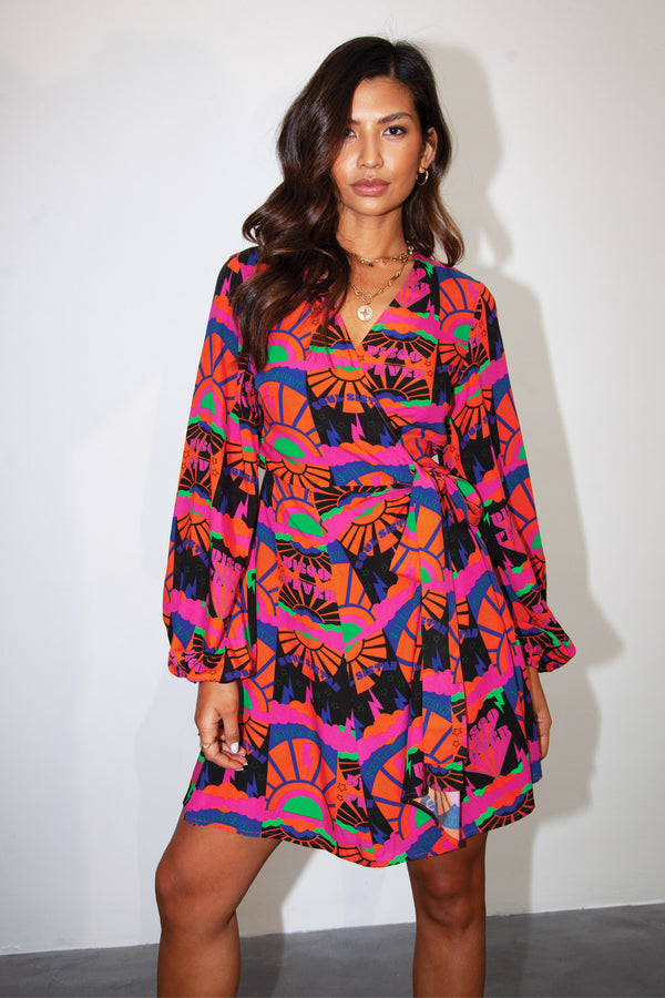 Disco Groove Wrap Dress – Never Fully ...